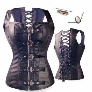 Steel Boned Body Gothic Sexy Steampunk Overbust Corsets Bustiers Shapewear Lingerie S-6XL Gothtopia https://gothtopia.com