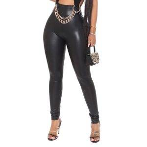Women’s Polyester Skinny High Waist Solid Color Smooth Casual Sexy Party Stylish Long Pencil Pants Leggings Gothtopia https://gothtopia.com