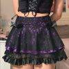 Dark Academia Bow Lace Grunge High-Waisted Gothic Emo Alt Mini Skirts Gothtopia https://gothtopia.com