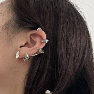 Single Gothic Devil Minions Earhook Punk Detachable Metal Geometric Claws Stud Earrings for Women Gothtopia https://gothtopia.com