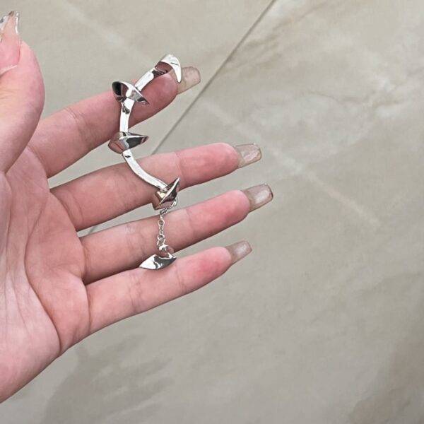 Single Gothic Devil Minions Earhook Punk Detachable Metal Geometric Claws Stud Earrings for Women Gothtopia https://gothtopia.com