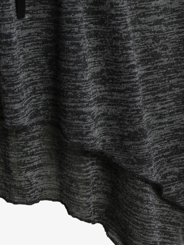 Gothic V-Neck Women’s Black Faux Leather Panel Lace Up Long Sleeves Handkerchief Blouse M-4XL Gothtopia https://gothtopia.com