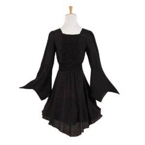 Long Sleeve Vintage Lace Gothic Dress Black/White Steampunk Dress M-2XL Gothtopia https://gothtopia.com
