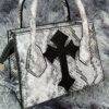 Gothic Cross Y2k Vintage Snake Pattern Pu Leather Chain Shoulder Bag Gothtopia https://gothtopia.com