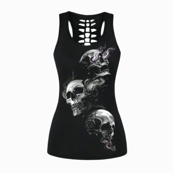 Summer Hollow Top Women Skull Vest Gothic Punk Tank Top Gothtopia https://gothtopia.com