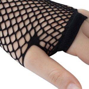 Stylish Long Black Fishnet Gloves Fingerless Gothic Punk Rock Costume Gloves Gothtopia https://gothtopia.com