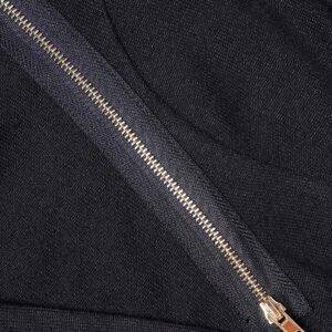 Ultra Cool Solid Color Black Women’s High Low Long Sleeve Zipper Hooded Dress Gothtopia https://gothtopia.com